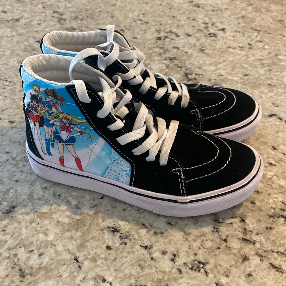 Vans Black and Blue Kids Sneakers